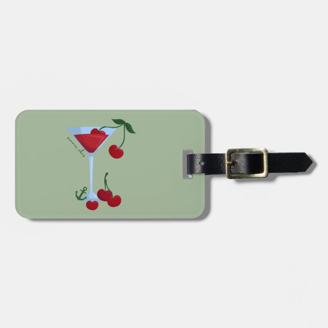  Summer Vibes Cherry Luggage Tag (Front Horizontal)