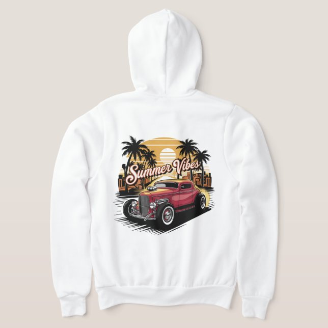Summer Vibes Classic Car Hoodie (Laydown Back)