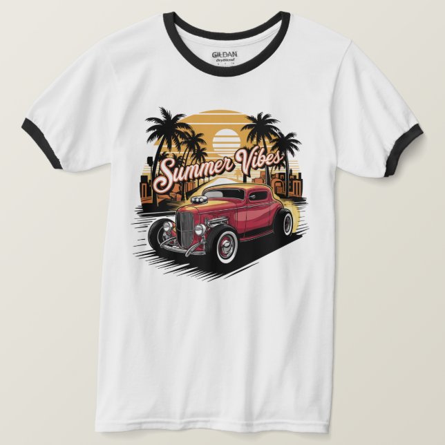 Summer Vibes Classic Car T-Shirt (Design Front)