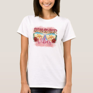Summer Vibes Coastal Beach Sunglasses Design T-Shirt