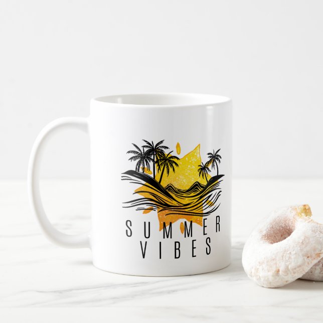 summer vibes coffee mug (With Donut)