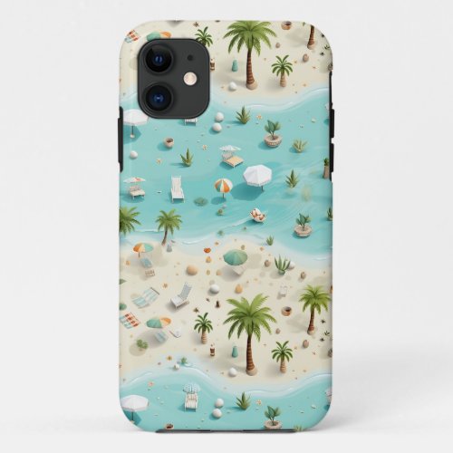 summer vibes colorful beach iPhone 11 case