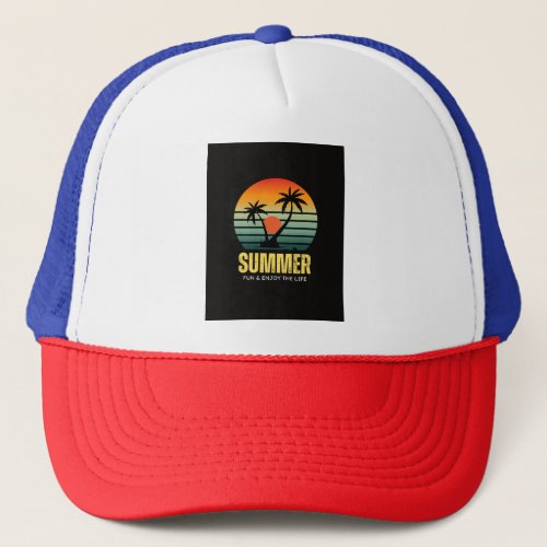 Summer Vibes Cool  Casual Summer Collection Trucker Hat