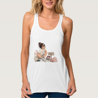 Summer Vibes Cute Girl Vacation T-Shirt Tank Top