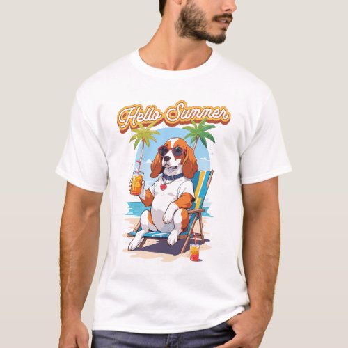 summer vibes dog design T_Shirt