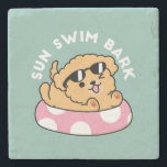 Summer Vibes Dog – Floating Puppy with Sunglasses Stone Coaster<br><div class="desc">Get ready for summer fun with this adorable fluffy dog in sunglasses, chilling on a pool float! Perfect for dog lovers and summer vibes enthusiasts, this cute and playful illustration brings the joy of sunshine, swimming, and vacation mood. Whether you're heading to the beach or just love puppy-themed designs, this...</div>