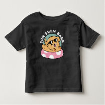 Summer Vibes Dog – Floating Puppy with Sunglasses Toddler T-shirt