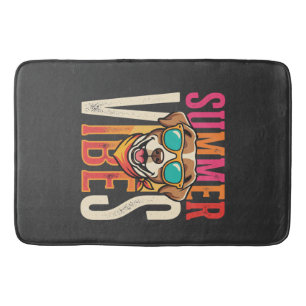 Summer Vibes Dog Sunglasses Bath Mat