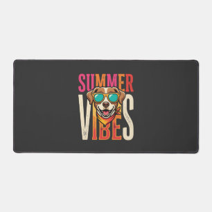 Summer Vibes Dog Sunglasses Desk Mat