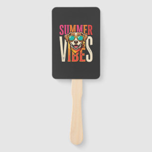 Summer Vibes Dog Sunglasses Hand Fan