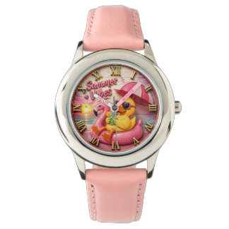 Summer Vibes Duck Cute Flamingo Pool Float Beach Watch