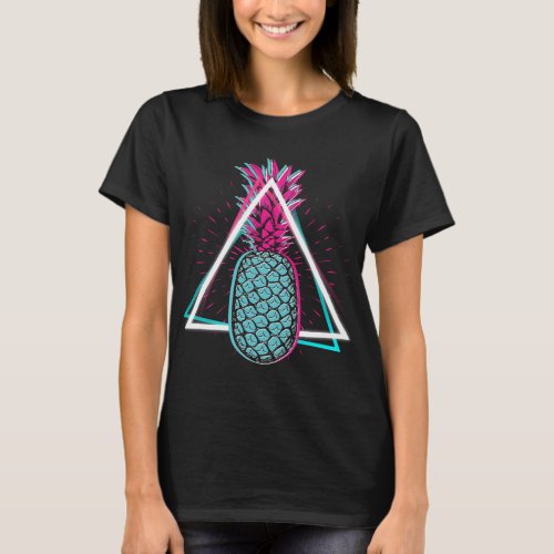 Summer Vibes Exotic Fruit Pineapple Vaporwave Summ T_Shirt