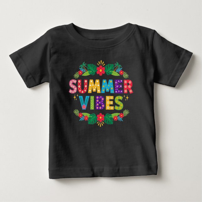 Summer Vibes Floral Design-54504 Hoodie Baby T-Shirt (Front)