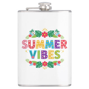 Summer Vibes Floral Design-54504 Hoodie Flask