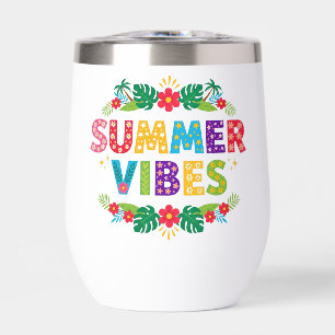 Summer Vibes Floral Design-54504 Hoodie Thermal Wine Tumbler