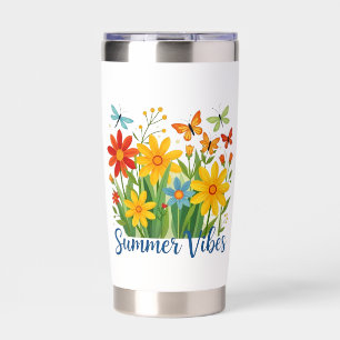 Summer Vibes Floral with Butterflies-64534 Insulated Tumbler