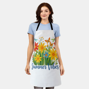 Summer Vibes Floral with Butterflies Apron