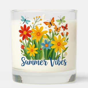 Summer Vibes Floral with Butterflies Scented Candle