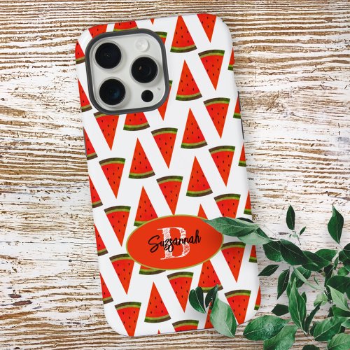 Summer Vibes Fun Watermelon Slices Pattern iPhone 15 Pro Max Case