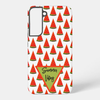 Summer Vibes Fun Watermelon Slices Pattern Samsung Galaxy S22+ Case