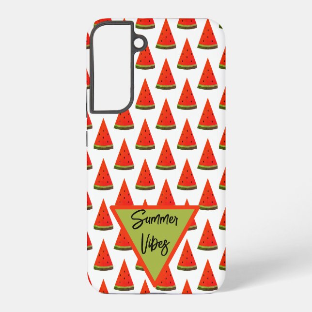 Summer Vibes Fun Watermelon Slices Pattern Samsung Galaxy Case (Back)