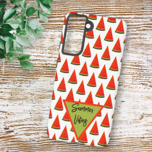 Summer Vibes Fun Watermelon Slices Pattern Samsung Galaxy S21 Case
