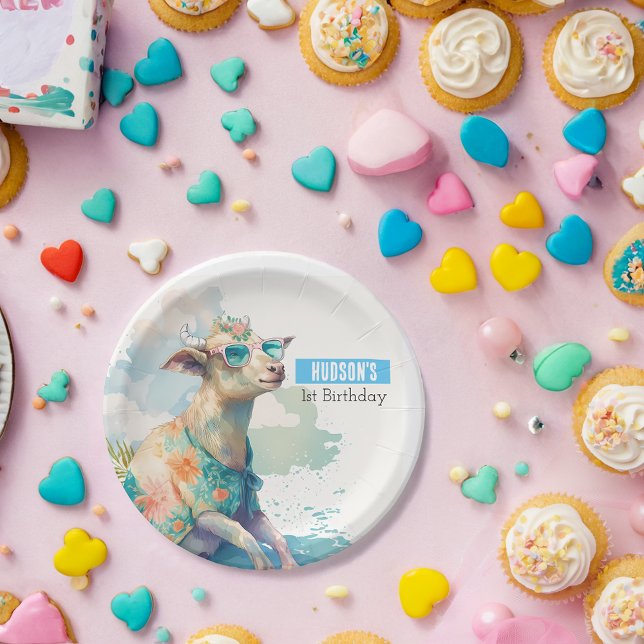 Summer vibes Goat -  Birthday Party - Paper Plates (Creator Uploaded)