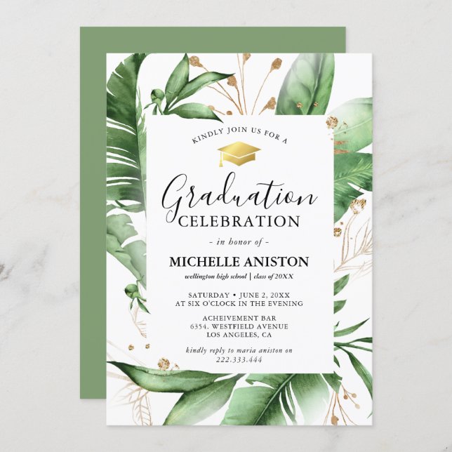 Summer Vibes Graduation Party Invitation (Front/Back)