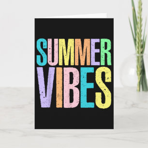 Summer Vibes Hawaii Beach Family Summer Vacation V Card