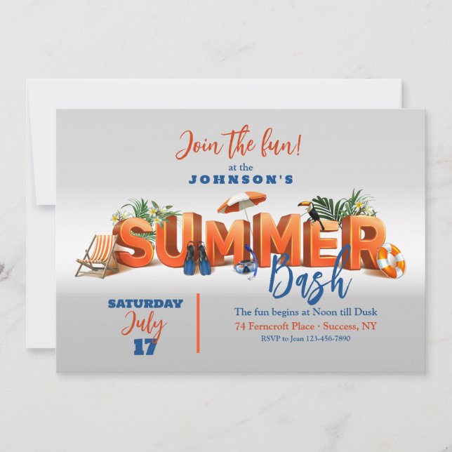 Summer Vibes Invitation (Front)