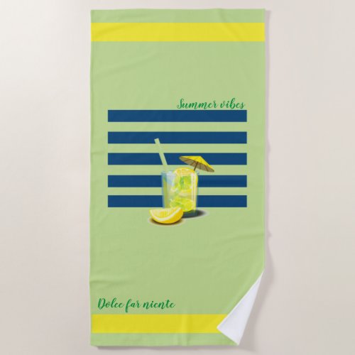Summer Vibes Lemonade Beach Towel 
