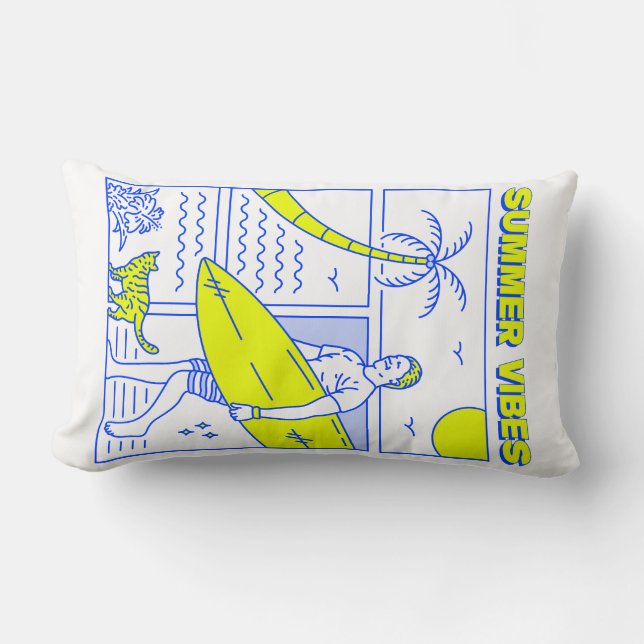 Summer Vibes Lumbar Pillow (Front)