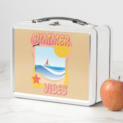 Summer Vibes Metal Lunch Box