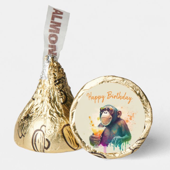 Summer vibes Monkey - Birthday  Hershey®'s Kisses® (Front)