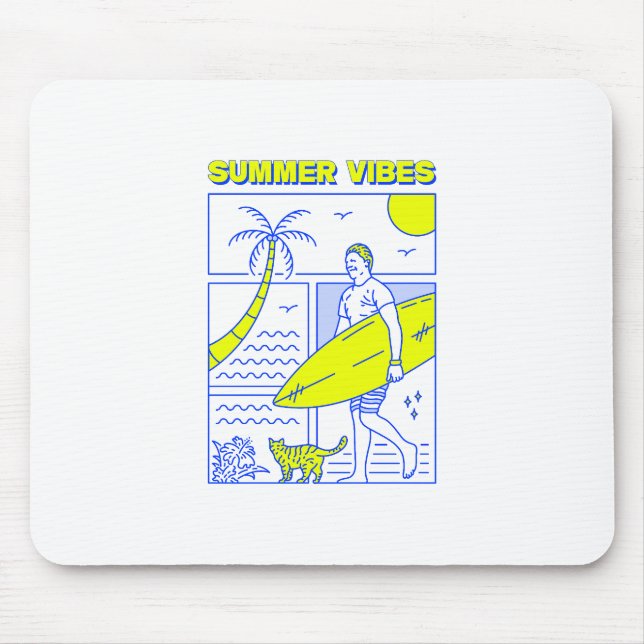 Summer Vibes Mouse Pad (Front)