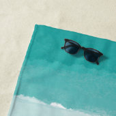 Summer Vibes | Ombre Beach Sun & Sand Monogram Beach Towel (In Situ)