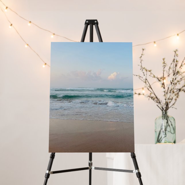 Summer Vibes | Ombre Beach Sun & Sand Monogram  Foam Board (In Situ (Stand))