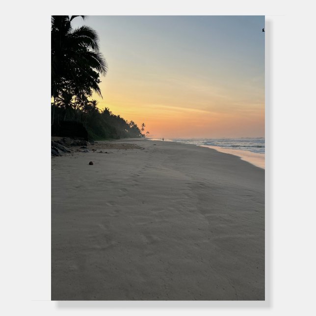 Summer Vibes | Ombre Beach Sun & Sand Monogram  Foam Board (Front)