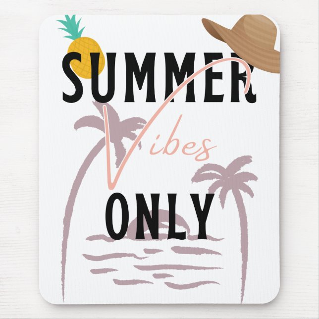 Summer Vibes Only Beach Mouse Pad (Front)