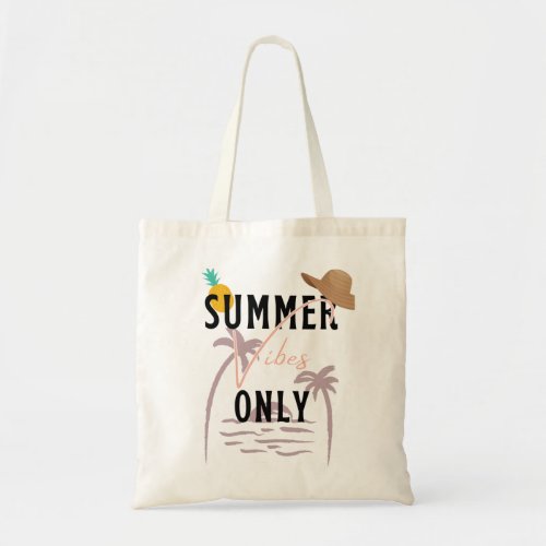 Summer Vibes Only Beach Tote Bag