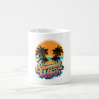 summer vibes orange coffee mug