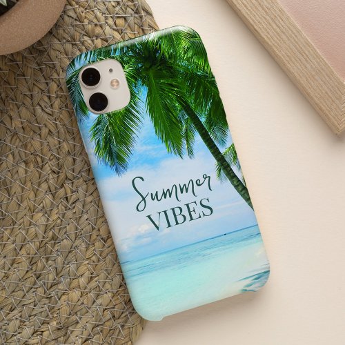 Summer Vibes Palm Tree Beach Relaxing Ocean Case_Mate iPhone 14 Case