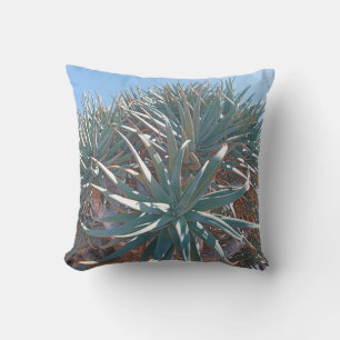 Summer Vibes Palm Tree Cactus Pale Green Throw Pillow