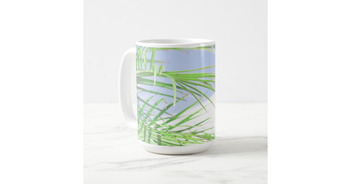 Tropical Leaf Clear Coffee Mug