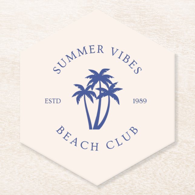 Summer Vibes Paper Coaster (Front)