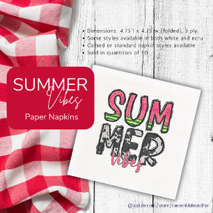 Summer Vibes Paper Napkin