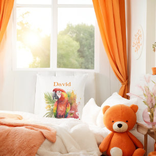 Summer Vibes Parrot - Personalized   Throw Pillow