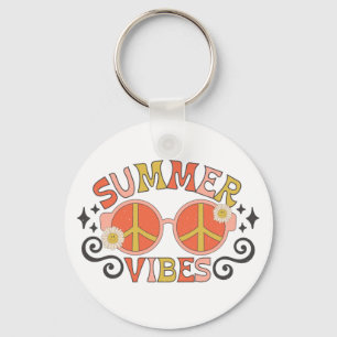 Summer Vibes Peace Sunglasses Keychain