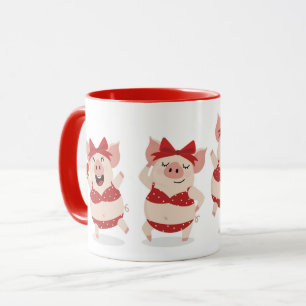 Summer Vibes Pigs in Bikinis Mug