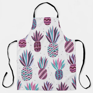Summer Vibes: Pineapple Pattern, Colorful Dots Apron